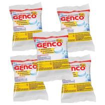 Kit 5 Pedras De Cloro Genco 3 Em 1 Para Piscinas C/200g Cada