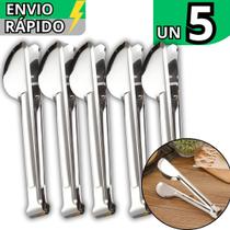 Kit 5 Pegador Universal Em Inox Grande 29Cm Pães Bolos Macarrão Massas Salada Carne Frios