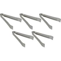 Kit 5 Pegadores Inox 14cm Mini para Buffets Bar Bebidas Lyor Servir Frutas Frios Aperitivos