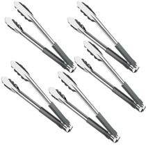 Kit 5 Pegadores Inox 30cm Tramontina Utilitá Cabo Emborrachado Cinza Carne Legumes Kit 5 Pegadores Inox 30cm Tramontina Utilitá Cabo Emborrachado Cinza Carne Legumes