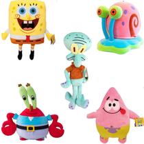 Kit 5 Pelucias Personagem Do Bob Esponja Super Premium Macio Kit 5 Pelucias Personagem Do Bob Esponja Super Premium Macio