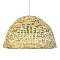 Kit 5 Pendente Fibra Natural Artesanal Junco 50 Cm Palha