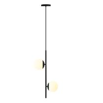 Kit 5 Pendente Globo Vidro 15 Jabuticaba Preto Fosco Bq