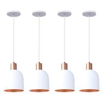 Kit 5 Pendente Lustre Luminária Open Branco