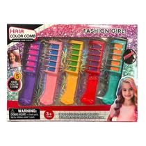 Kit 5 Pentes Giz Para Pintar Cabelo Infantil Criatividade