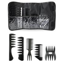 Kit 5 Pentes Profissional Cabelo Cacheado Crespo Estojo Todos os Tipos de Cabelos Ondulados Penteados Cabeleireiro Tranças