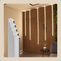 Kit 5 Perfil Led Iluminacao Slim Luminaria Embutir Gesso Embutido Branco Kit 5 Perfil Led Iluminacao Slim Luminaria Embutir Gesso Embutido Branco