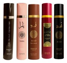 Kit 5 Perfumes Body Splash Isabelle La Belle 300ml Aromas Marcantes e Duradouros