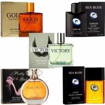 Kit 5 perfumes importados masculinos e femininos