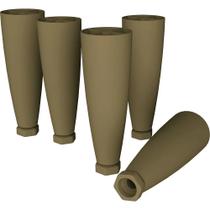 Kit 5 Pés Cônico para Balcão Emily Henn - Bronze