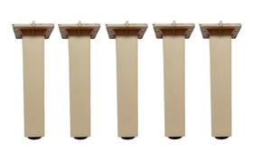 Kit 5 Pés De Armários Cozinha Ita 16 A 18cm Bege Pia Multius