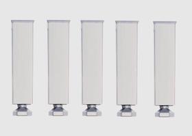Kit 5 Pés Gabinete de Pia Armario Regula De 17 A 19 cm Vap Branco
