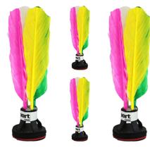 Kit 5 Peteca Profissional Colorida Brincadeira Diversão Sport