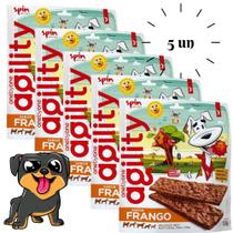 Kit 5 Petisco Agility Beef Spinpet Sabor Frango Cães 150g