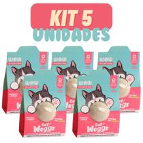 Kit 5 Petisco Brinquedo Cachorro 100% Natural Frango Catnip