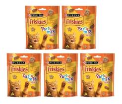Kit 5 Petisco Friskies Party Mix Frango, Fígado E Peru 40g Kit 5 Petisco Friskies Party Mix Frango, Fígado E Peru 40g