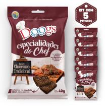 Kit 5 Petisco para Cachorro Pet Bifinho Doogs 40g