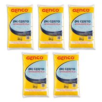 Kit 5 Ph Certo Genco Elevador De Alcalinidade Piscinas 2kg