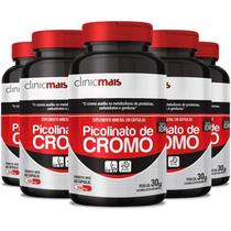 Kit 5 Picolinato De Cromo 500Mg Clinicmais 60 Cápsulas