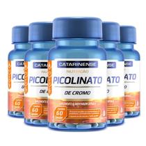 Kit 5 Picolinato de Cromo Catarinense Pharma 60 cápsulas