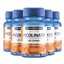 Kit 5 Picolinato De Cromo Catarinense Pharma 60 Cápsulas