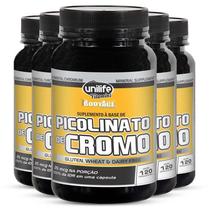 Kit 5 Picolinato De Cromo Unilife 120 Cápsulas