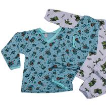 Kit 5 Pijama Infantil Menina Manga Longa Calça