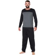 Kit 5 Pijamas Masculino Longo Vekyo Modas Inverno Bicolor Confortável Roupa de Dormir Blusa e Calça
