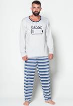 Kit 5 Pijamas Vekyo Manga Longa Masculino Estampado Adulto