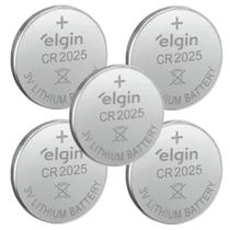 Kit 5 pilha botao eletr cr2025 3v elgin
