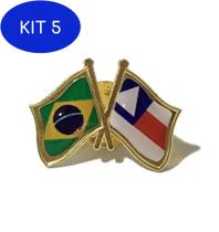 Kit 5 Pin Da Bandeira Do Brasil X Bahia - Mundo Das Bandeiras