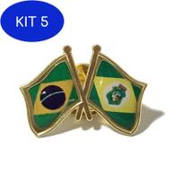 Kit 5 Pin Da Bandeira Do Brasil X Ceará