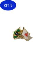 Kit 5 Pin Da Bandeira Do Brasil X Minas Gerais