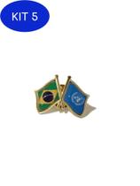 Kit 5 Pin Da Bandeira Do Brasil X Onu