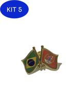 Kit 5 Pin Da Bandeira Do Brasil X Senta A Pua - Mundo Das Bandeiras