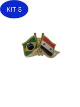 Kit 5 Pin Da Bandeira Do Brasil X Síria