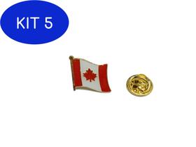Kit 5 Pin da bandeira do canadá
