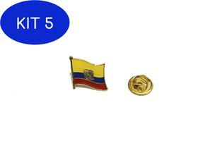 Kit 5 Pin da bandeira do equador