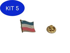 Kit 5 Pin da bandeira do estado do Espírito Santo
