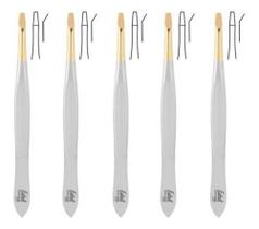 Kit 5 Pinças 9cm Canelada Reta Estreita 2341.303 Solingen