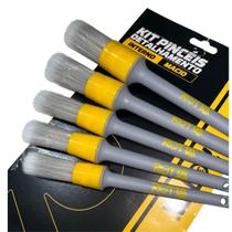 Kit 5 Pincéis De Detalhamento Automotivo Interno Rotta376
