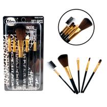 Kit 5 Pincéis Esfumar Pincel Maquiagem Beleza