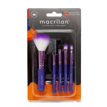 Kit 5 Pincéis Macrilan Roxo - Cerdas Sintéticas 10cm