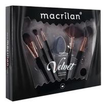 Kit 5 Pinceis Profissionais Macrilan + Esponja de Microfibra Kit 5 Pinceis Profissionais Macrilan + Esponja de Microfibra