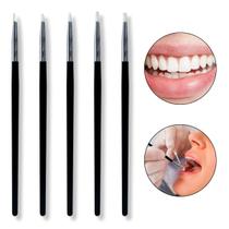 Kit 5 Pincéis Silicone Odontologia Dentista Resina Modelagem
