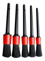 Kit 5 Pincel Automotivo Lavagem Limpeza Detalhes Carro Kit 5 Pincel Automotivo Lavagem Limpeza Detalhes Carro