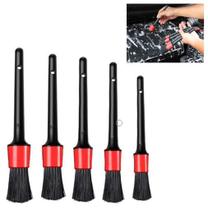 Kit 5 Pincel Limpeza Lavar Carros Saidas De Ar Painel Motor