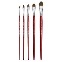 Kit 5 pincel lingua de gato 286 artista sintetico suave 4-20 condor