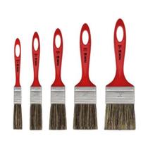 Kit 5 Pincel Trincha Simples Esmalte Sintético e Tinta Óleo Kit 5 Pincel Trincha Simples Esmalte Sintético e Tinta Óleo