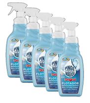 kit 5 Pingo Mágico Original Flotador Desengordurante Limpeza Pesada Instantânea Multiuso Cozinha 500ml